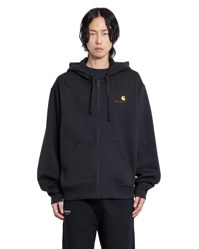 Carhartt WIP American Script Zip-Up Hoodie Black