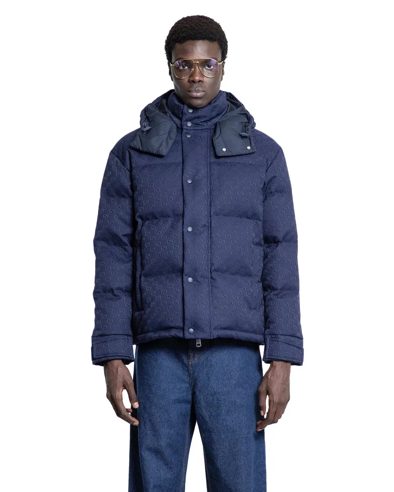 Gucci GG Canvas Down Jacket Blue