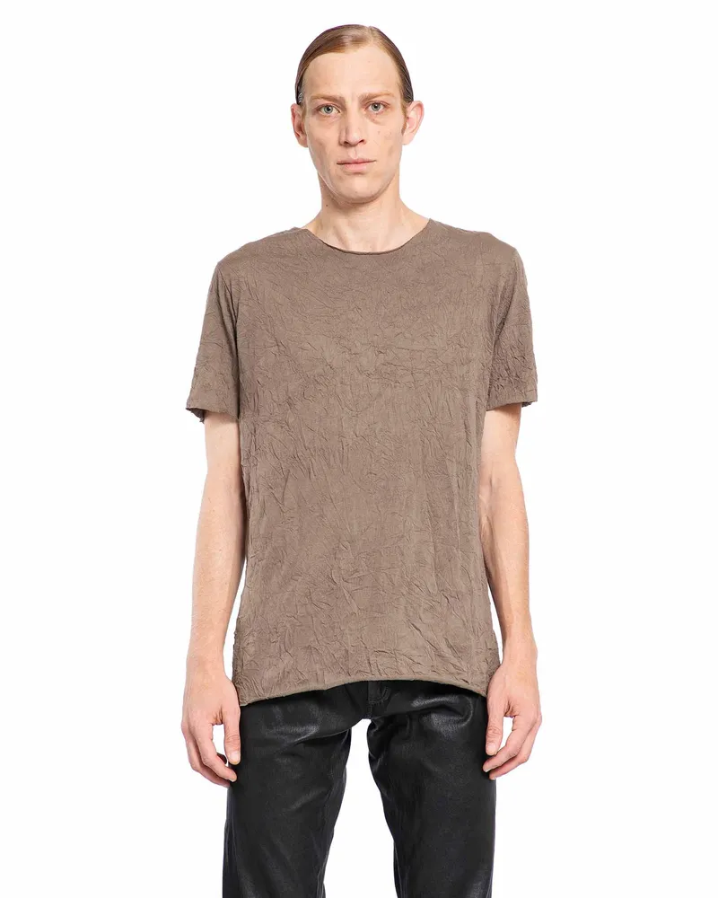 Giorgio Brato Crinkled Nylon Jersey T-Shirt Green