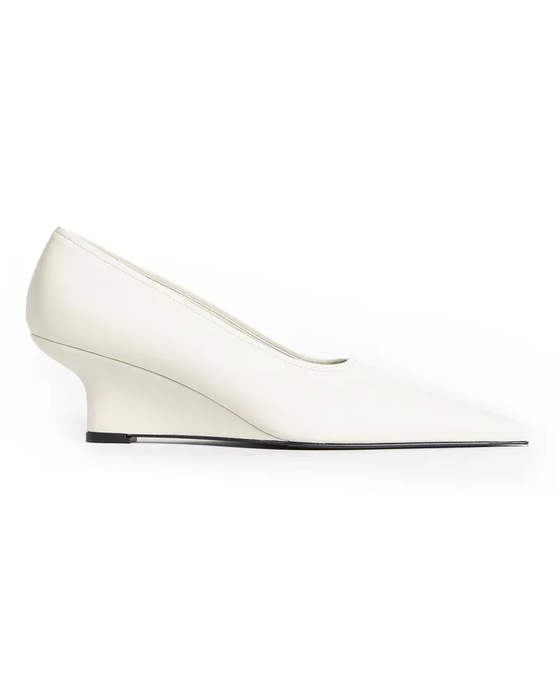 Totême Sharp Nappa Wedge Pumps White
