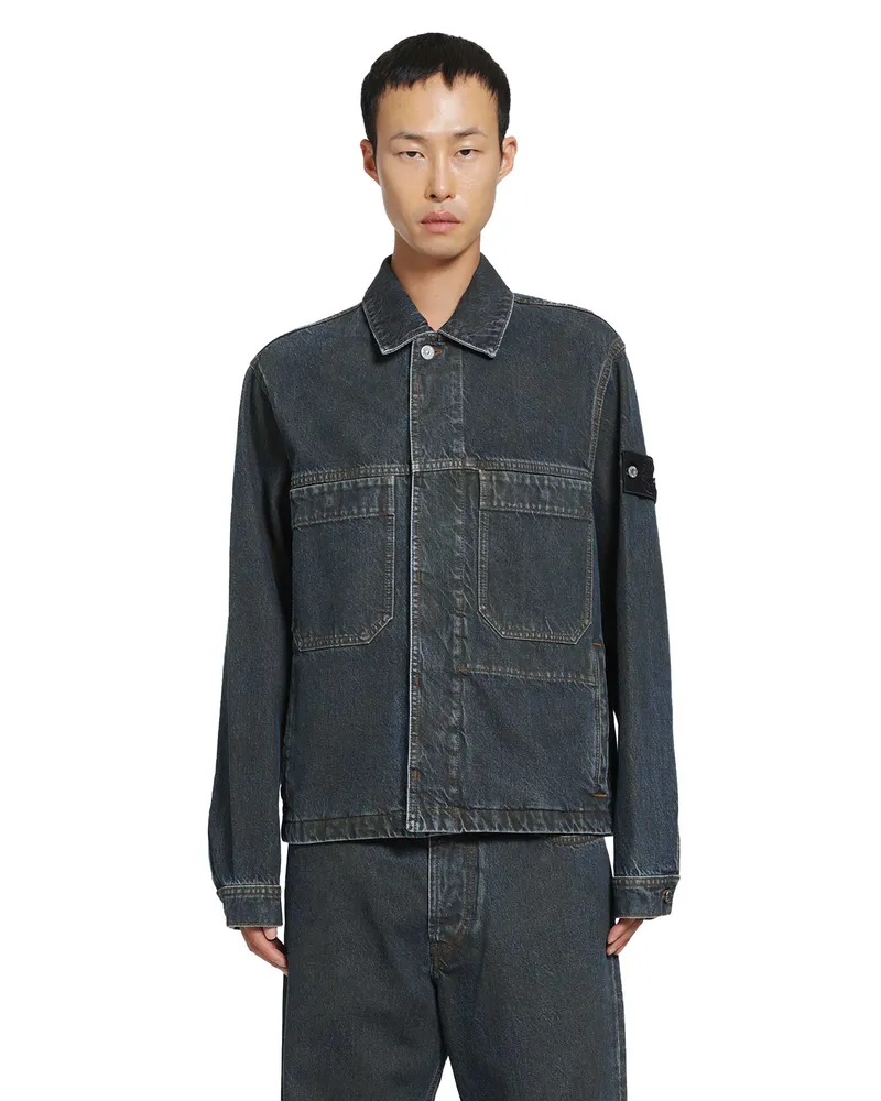 Stone Island 4100006 Denim Jacket Blue