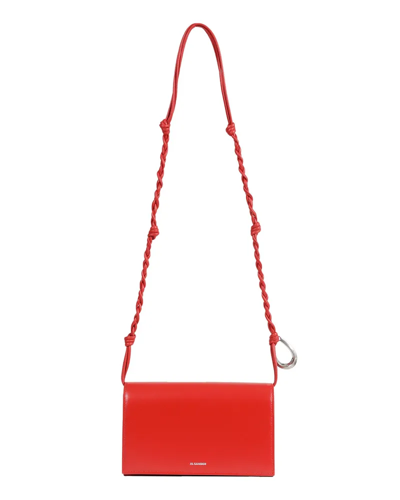 Jil Sander Tangle Wallet With Strap Red