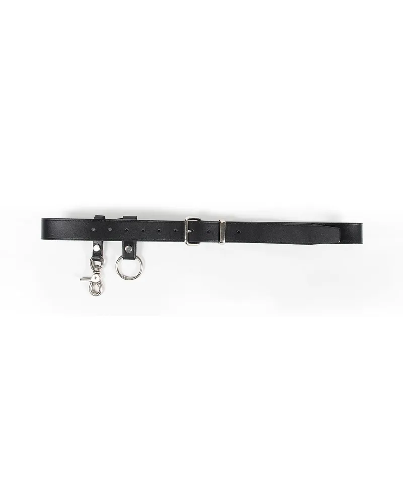 Comme des Garçons Steer Oil Leather Belt Black