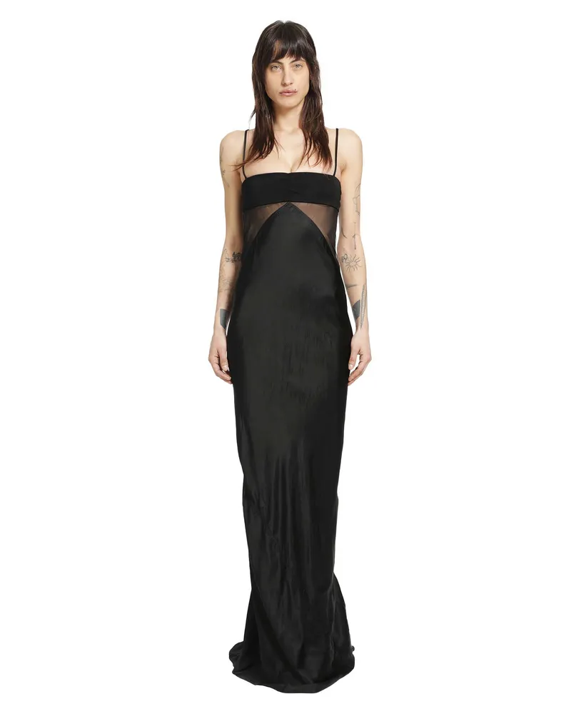Rick Owens Temple Combo Slip Gown Black