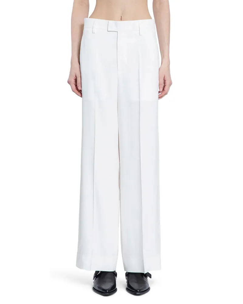 Ann Demeulemeester Elfi Trousers in Viscose Calico White