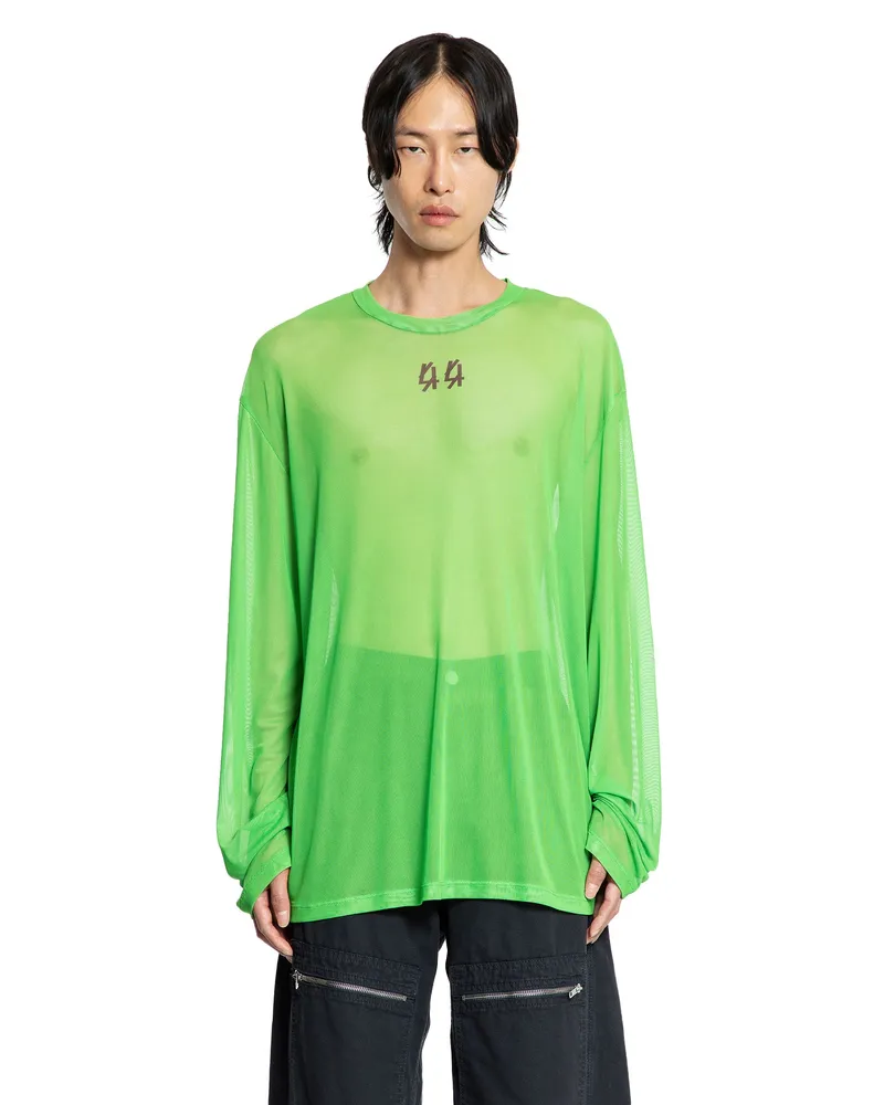 44 LABEL GROUP 44 Long Sleeve Mesh T-Shirt Green