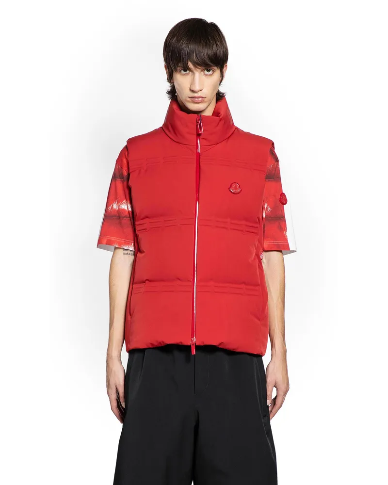Moncler Asap Rocky Sparky Short Down Vest Red