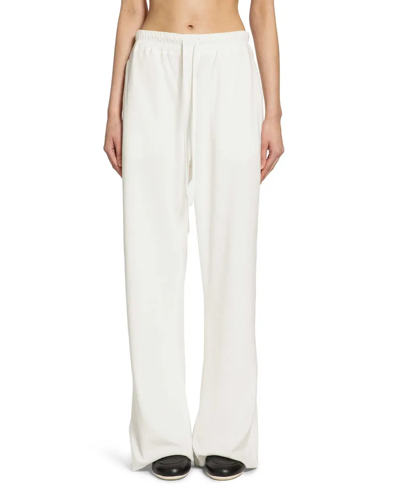 THOM KROM Wide Leg Terry Trousers Off-white