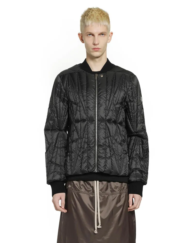 Rick Owens Moncler Geocamo Flight Bomber Jacket Black