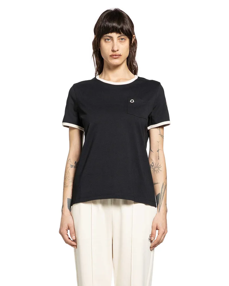 Moncler Ringer Pocket T-Shirt Black&white