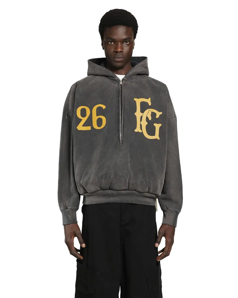 Fear of God Baseball Club Half Zip Hoodie Grey