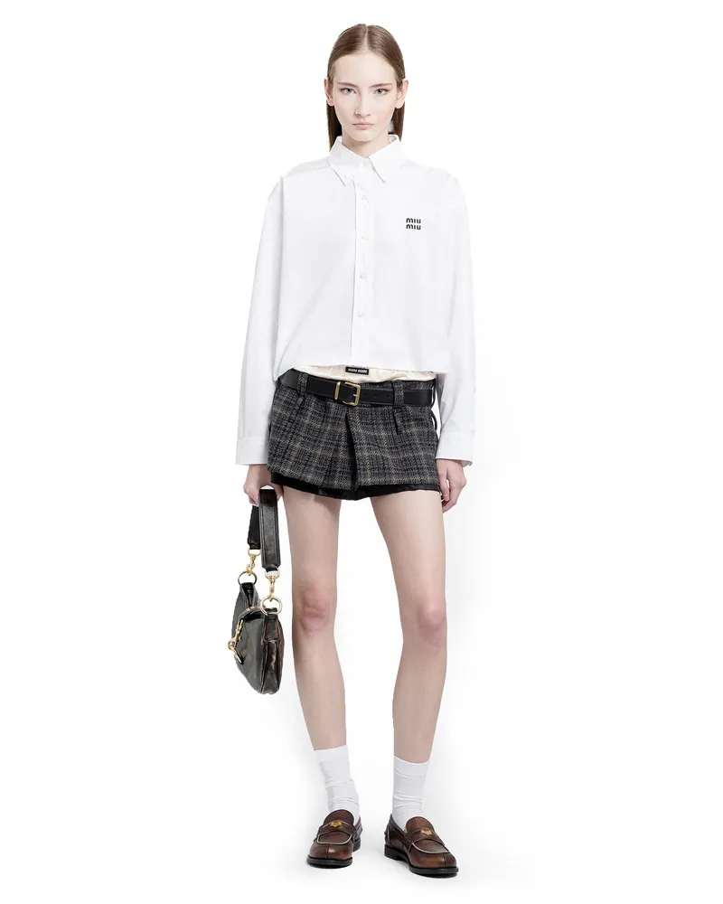 Miu Miu Cotton Poplin Shirt White