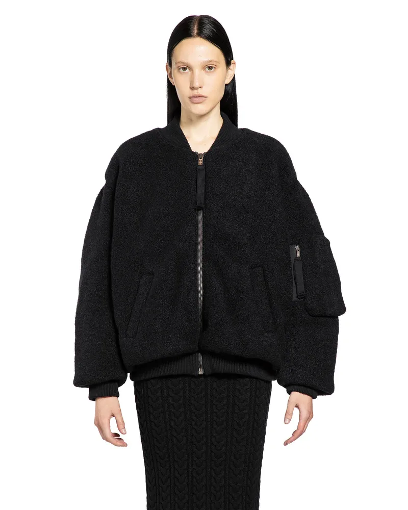Laneus WOMAN BLACK JACKETS Black
