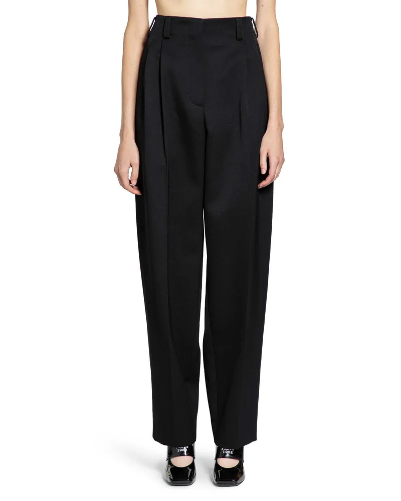 Givenchy Slashed Double Pleat pants in Wool Black