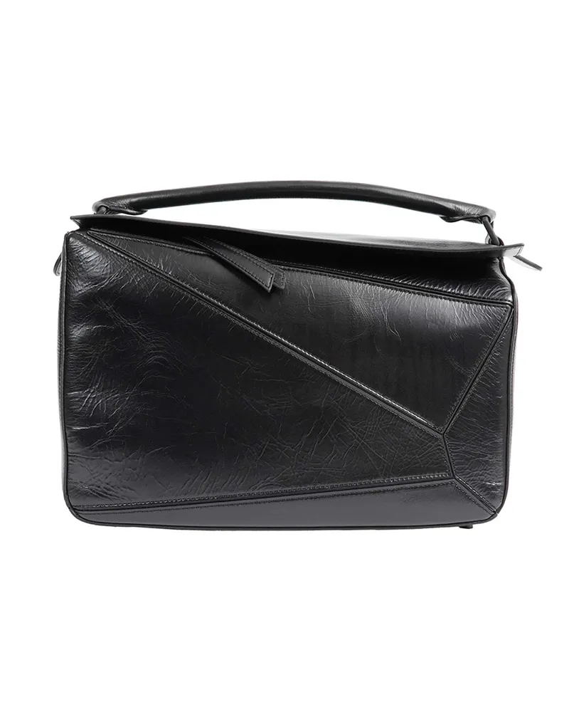 Loewe Paper Calf Large Puzzle Bag Black