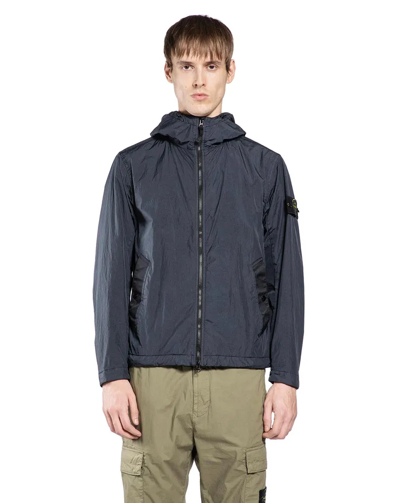Stone Island 4100001 Crinkle Reps NY Jacket Blue