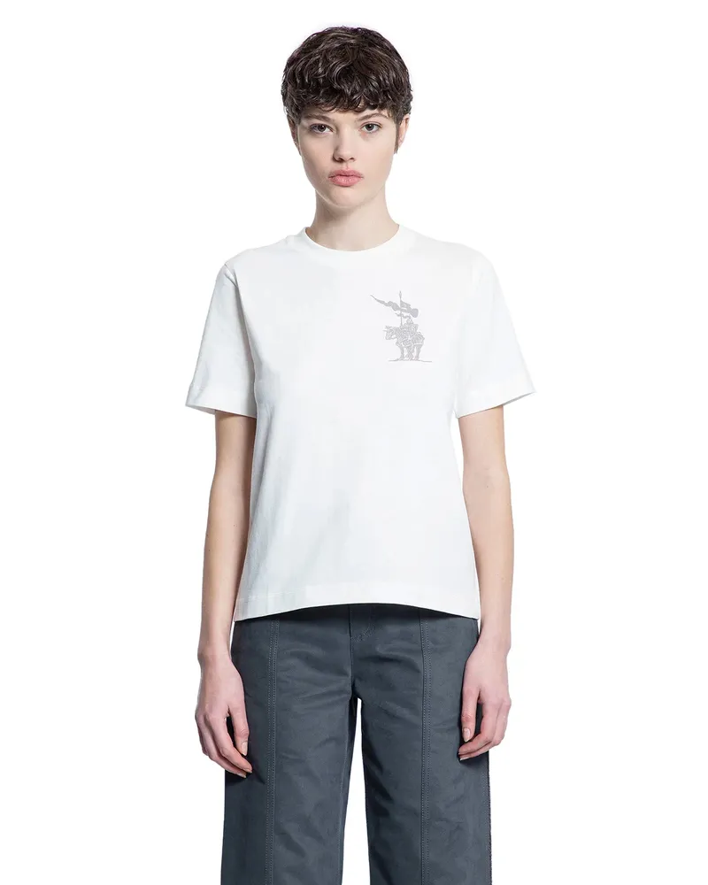 Burberry WOMAN WHITE T-SHIRTS & TANK TOPS White