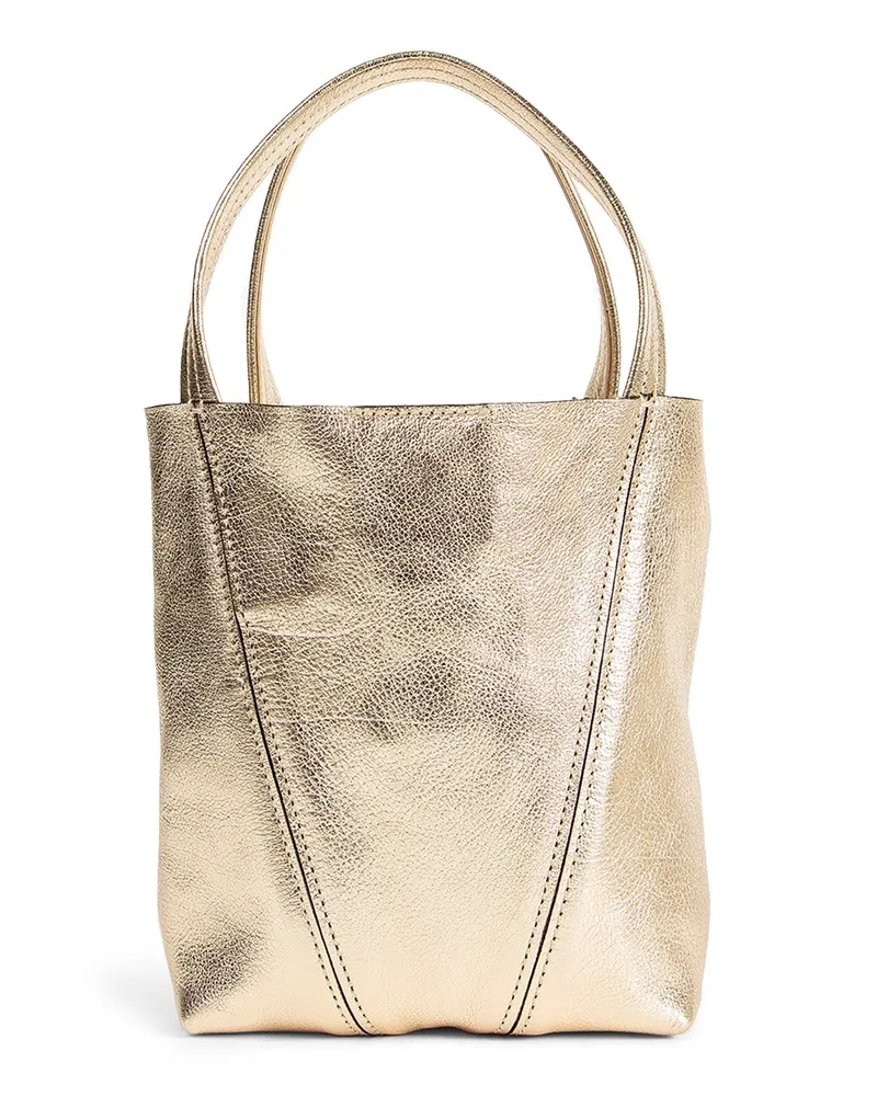 Chloé Small Spin Leather and Suede Shoulder Bag Green