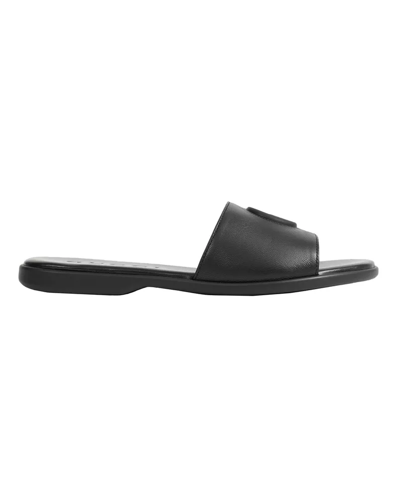Gucci Double G Leather sandals Black