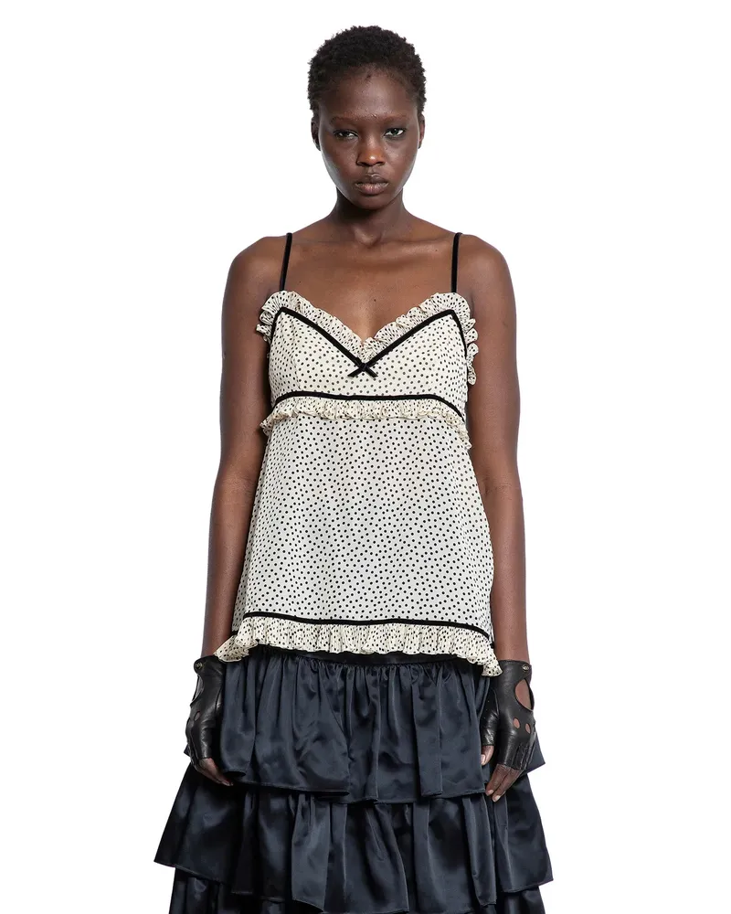 Valentino Garavani Plusdepois Print Top Black&white