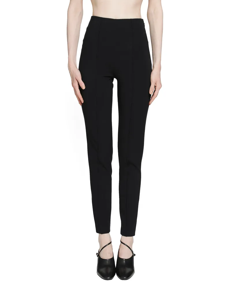 Jil Sander Viscose Jersey Skinny Trousers Black