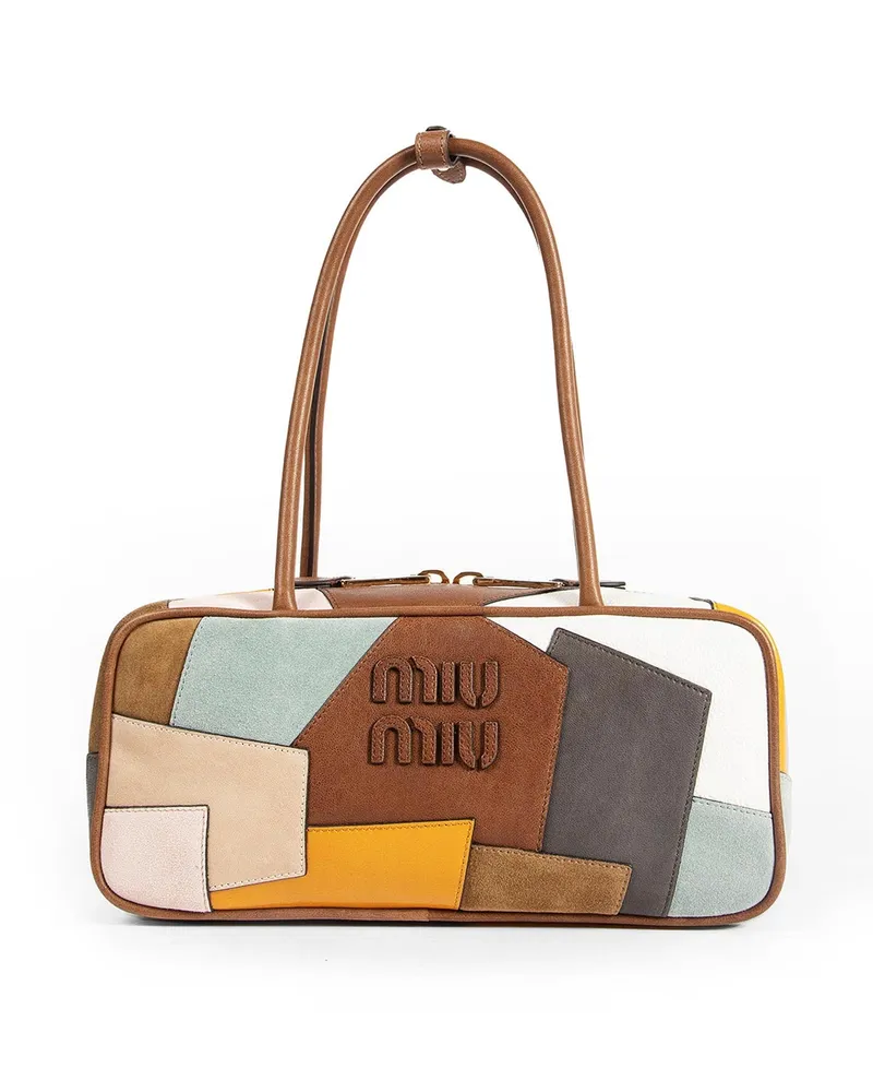 Miu Miu Beau Leather Patchwork Bag Multicolor