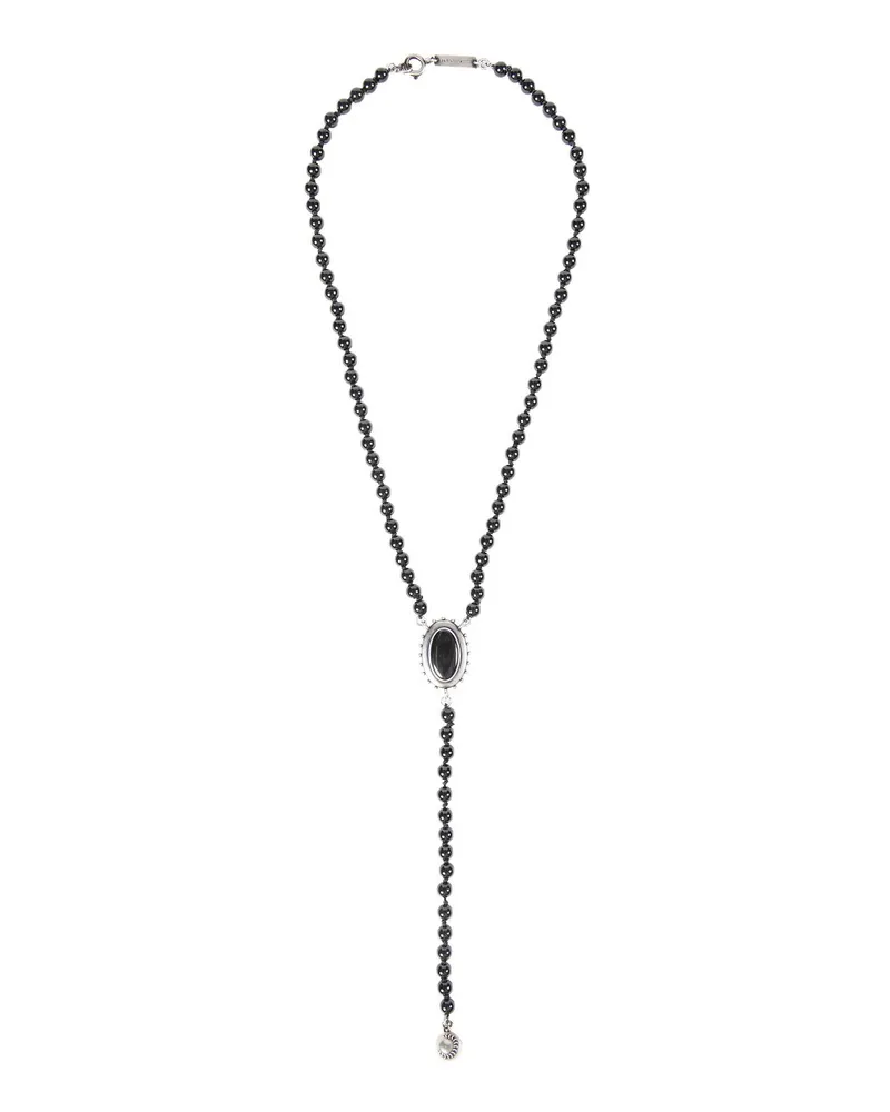 Ann Demeulemeester Imen Beaded Necklace Silver
