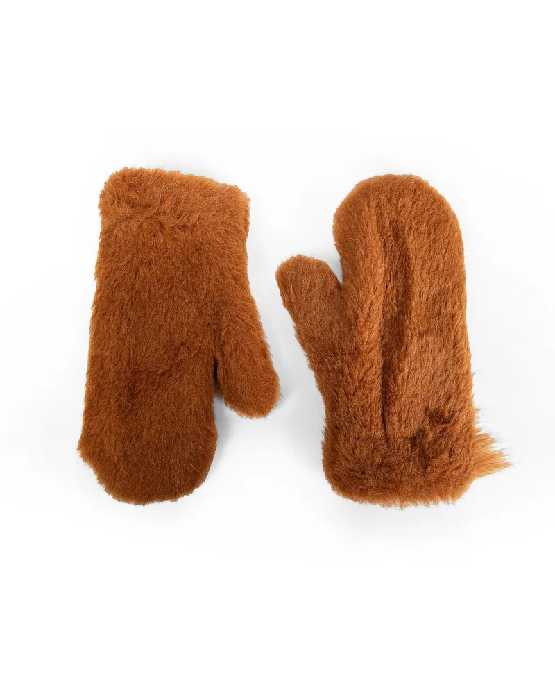 Max Mara WOMAN BROWN GLOVES Brown