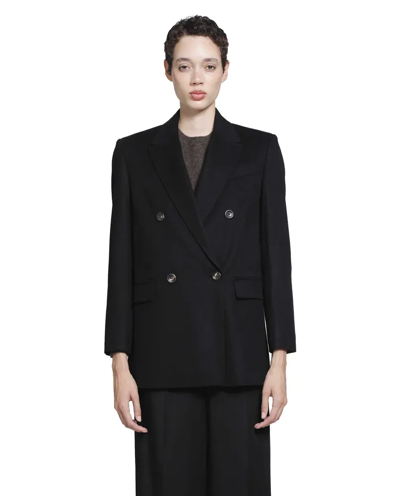 Max Mara Wool Broadcloth Blazer Black