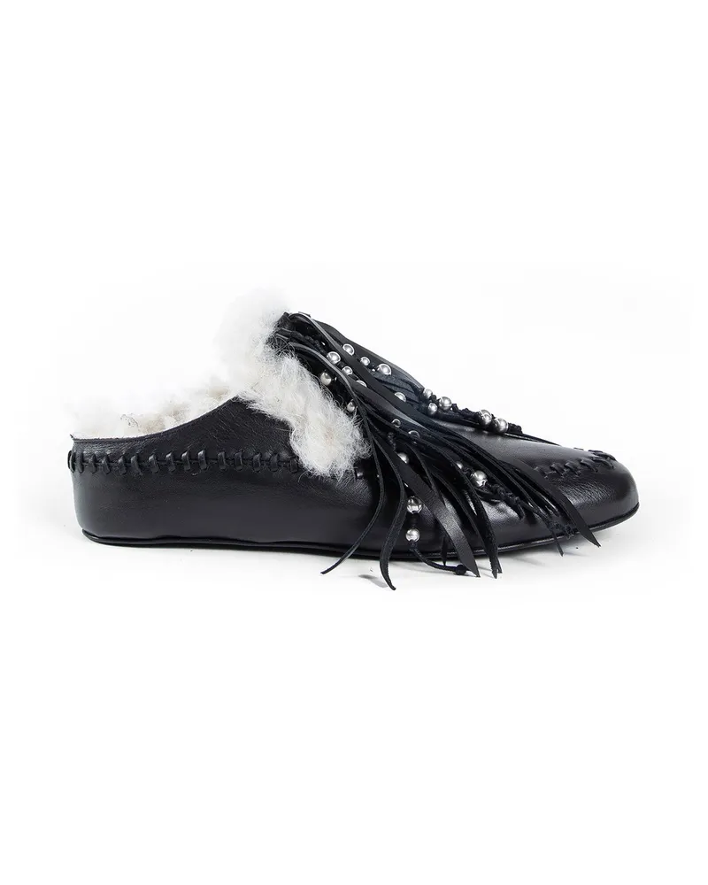 Ann Demeulemeester Olai Fringe Mules Black