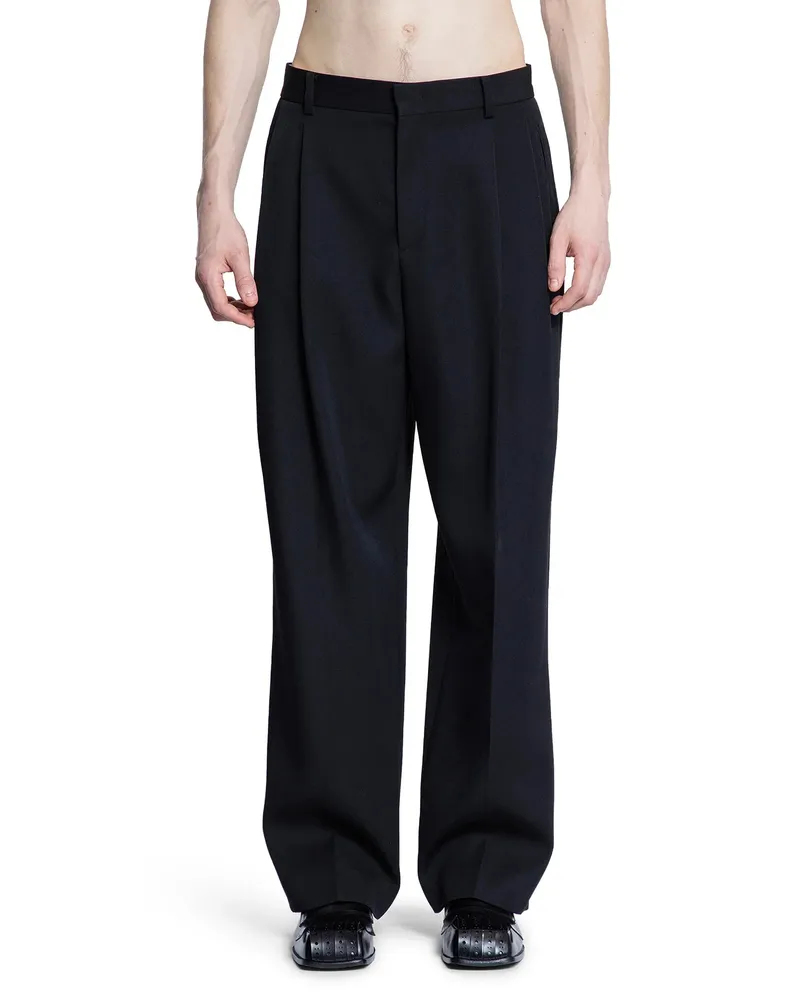 RECTO Double Pleated Wide Pants Black