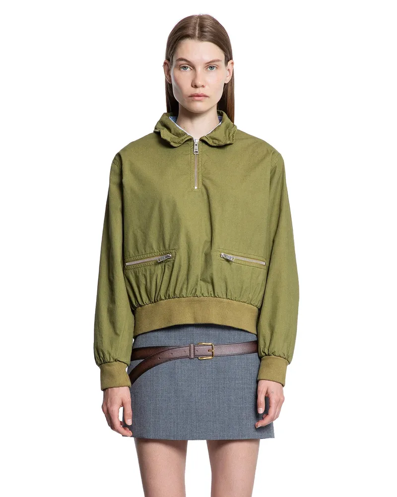 Prada Poplin Jacket Green