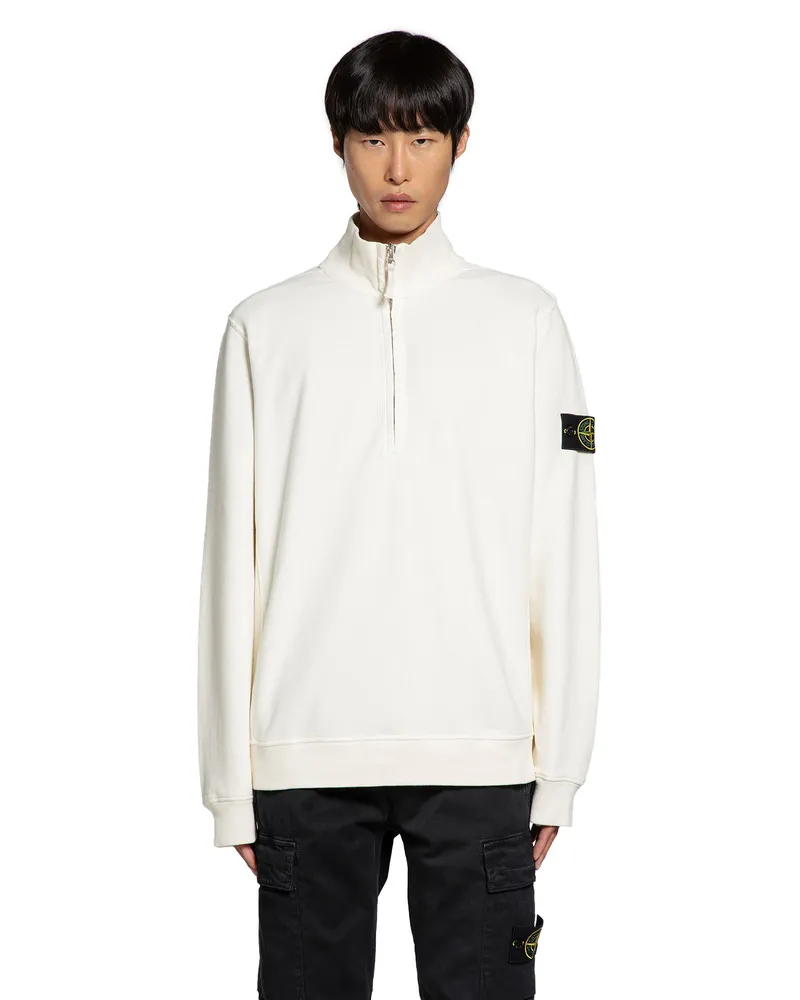 Stone Island 6100068 Half-Zip Sweatshirt Off-white