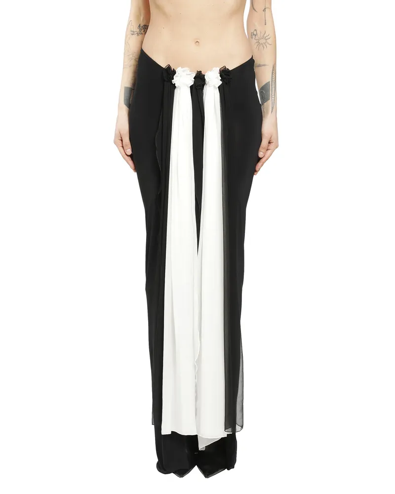 Nensi Dojaka Carnation Long Skirt Black