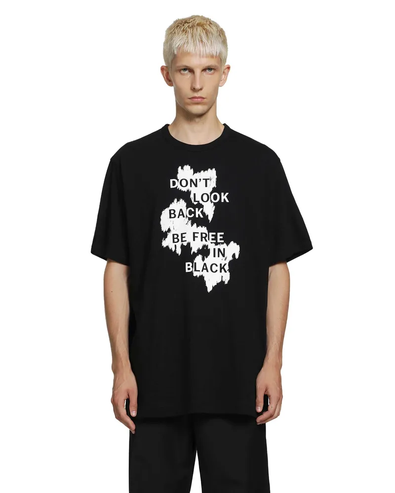 Yohji Yamamoto Don't Look Back T-Shirt Black