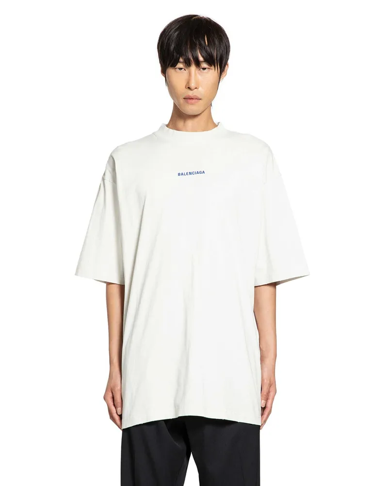 Balenciaga Back Medium Fit T-Shirt Off-white