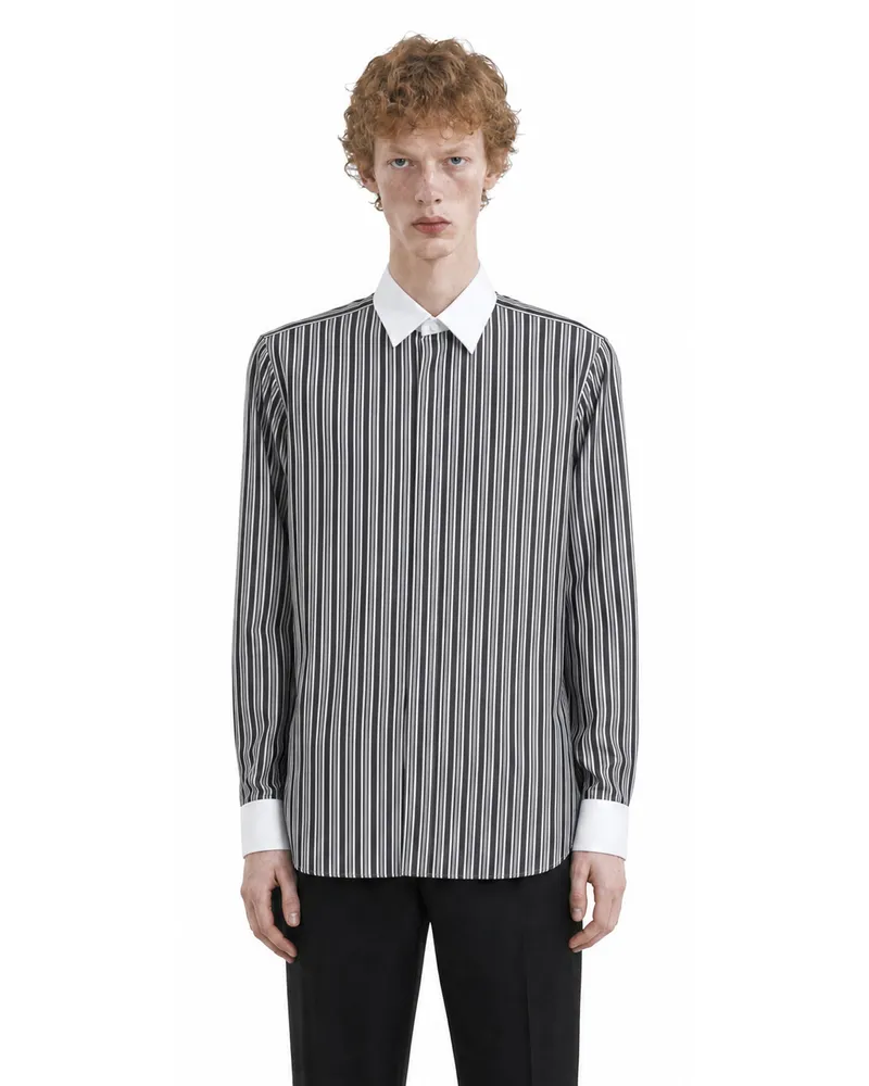 Tom Ford Poplin Stripe Classic Fit Shirt Beige