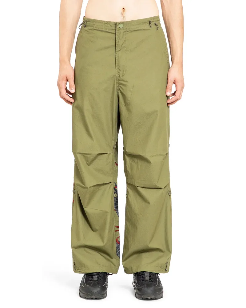 maharishi Corvo e Airone Pantaloni Larghi Green