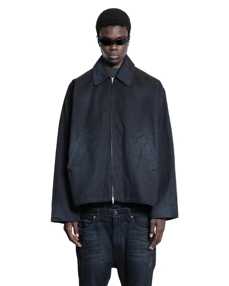 Balenciaga MAN BLACK JACKETS Black
