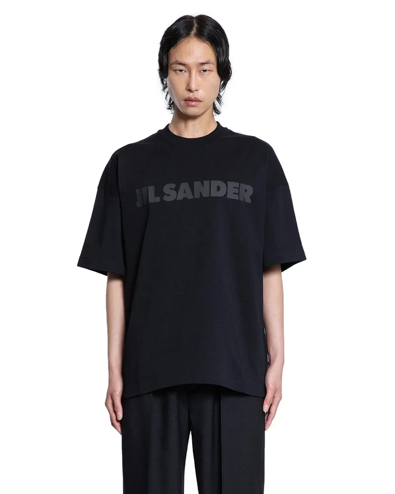 Jil Sander Cotton Jersey Logo T-Shirt Black