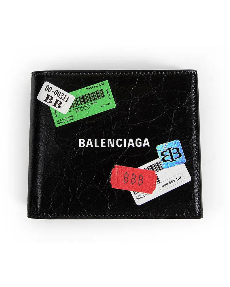 Balenciaga Cash Square Folded Wallet Black