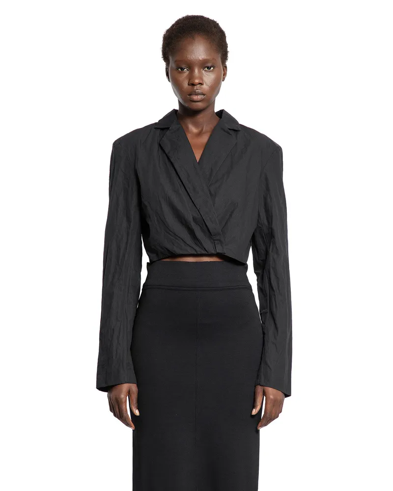 THOM KROM W B 3 Cropped Jacket Black