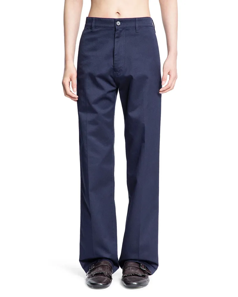 Prada Cotton Chino Pants Blue