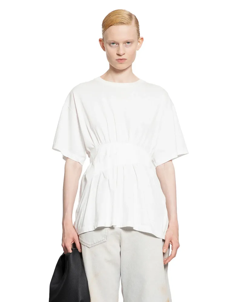 Maison Margiela WOMAN WHITE T-SHIRTS & TANK TOPS White