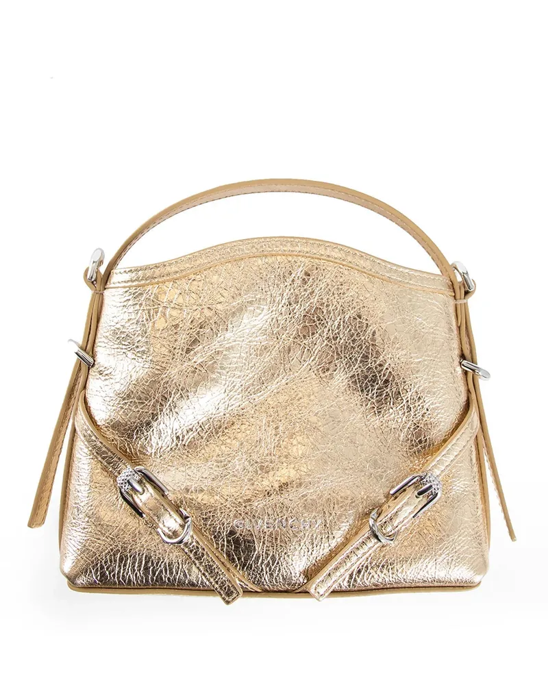Givenchy Nano Voyou bag in laminated leather Gold