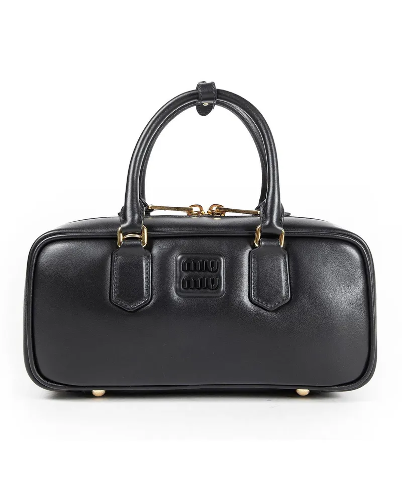 Miu Miu Arcadie Large Leather Bag Black