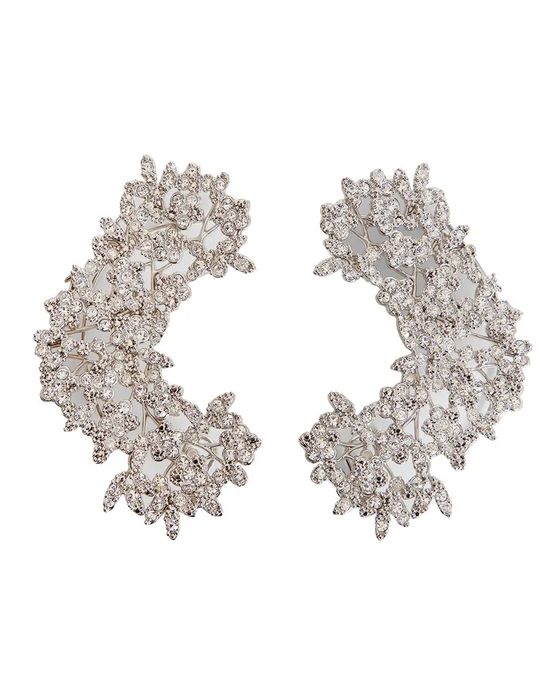 Jil Sander Silver-Plated Zirconia Earrings Silver