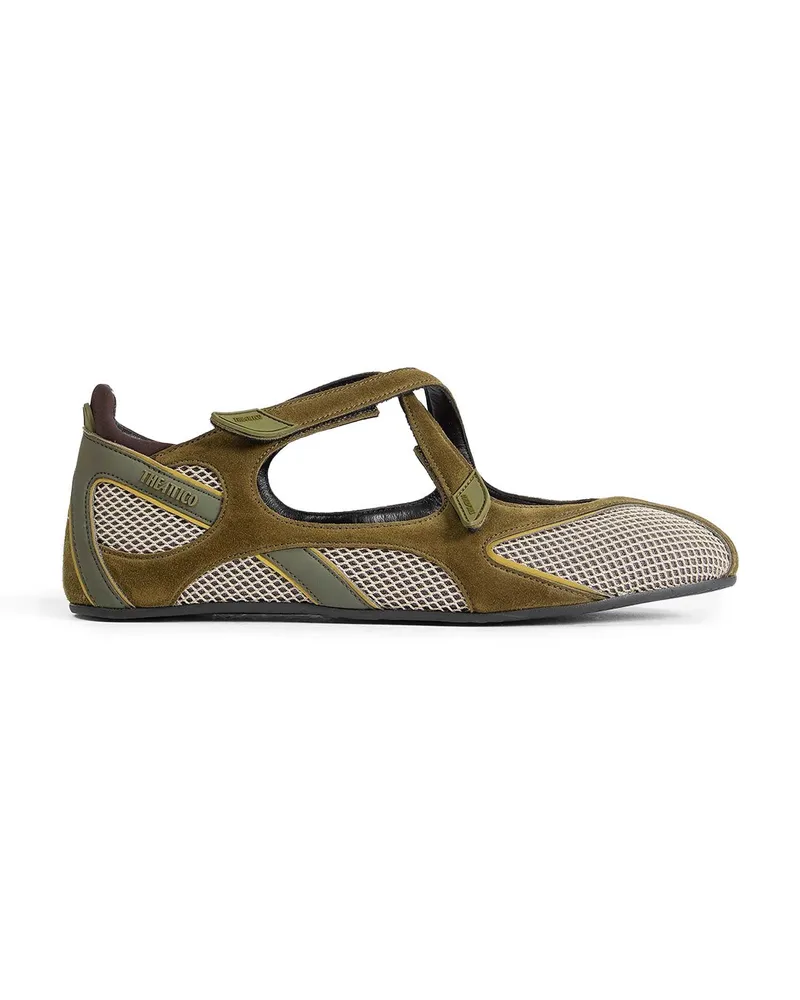 ATTICO Floor 01'' Ballerina Flats Green
