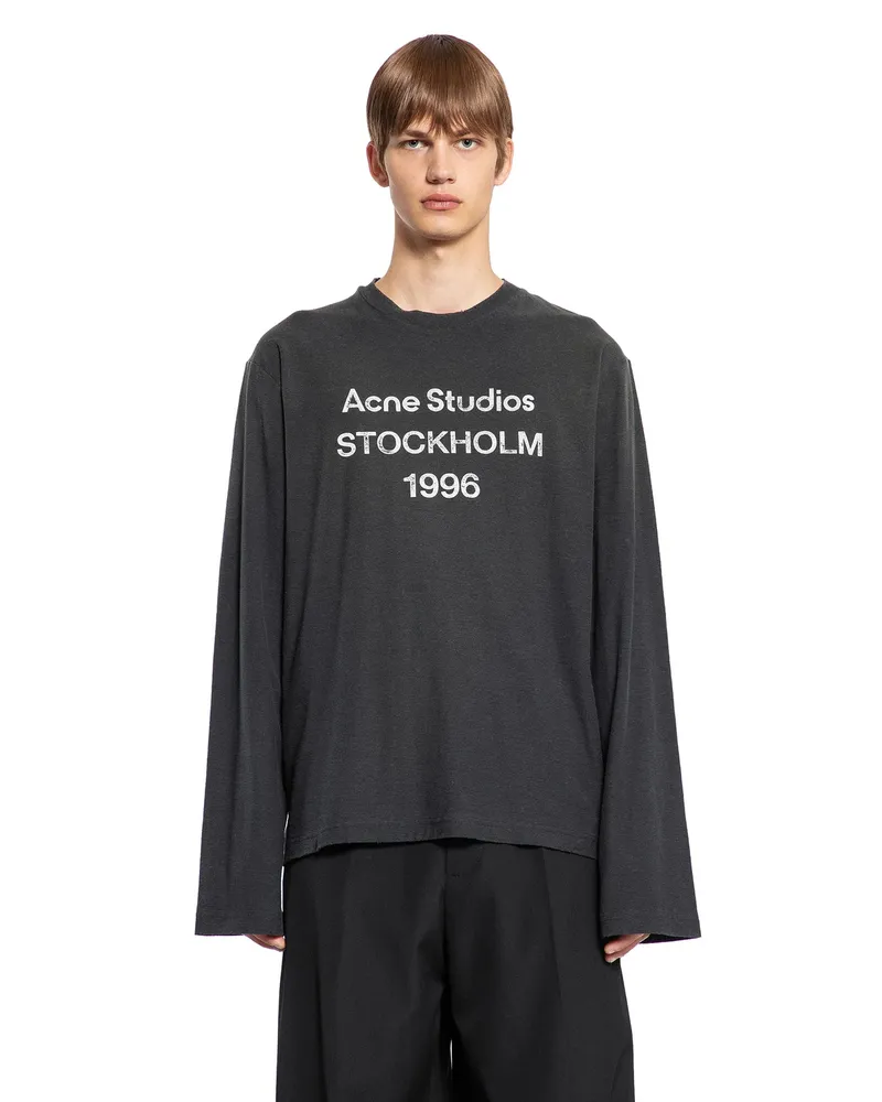 Acne Studios 1996 Logo Long Sleeve T-Shirt Black