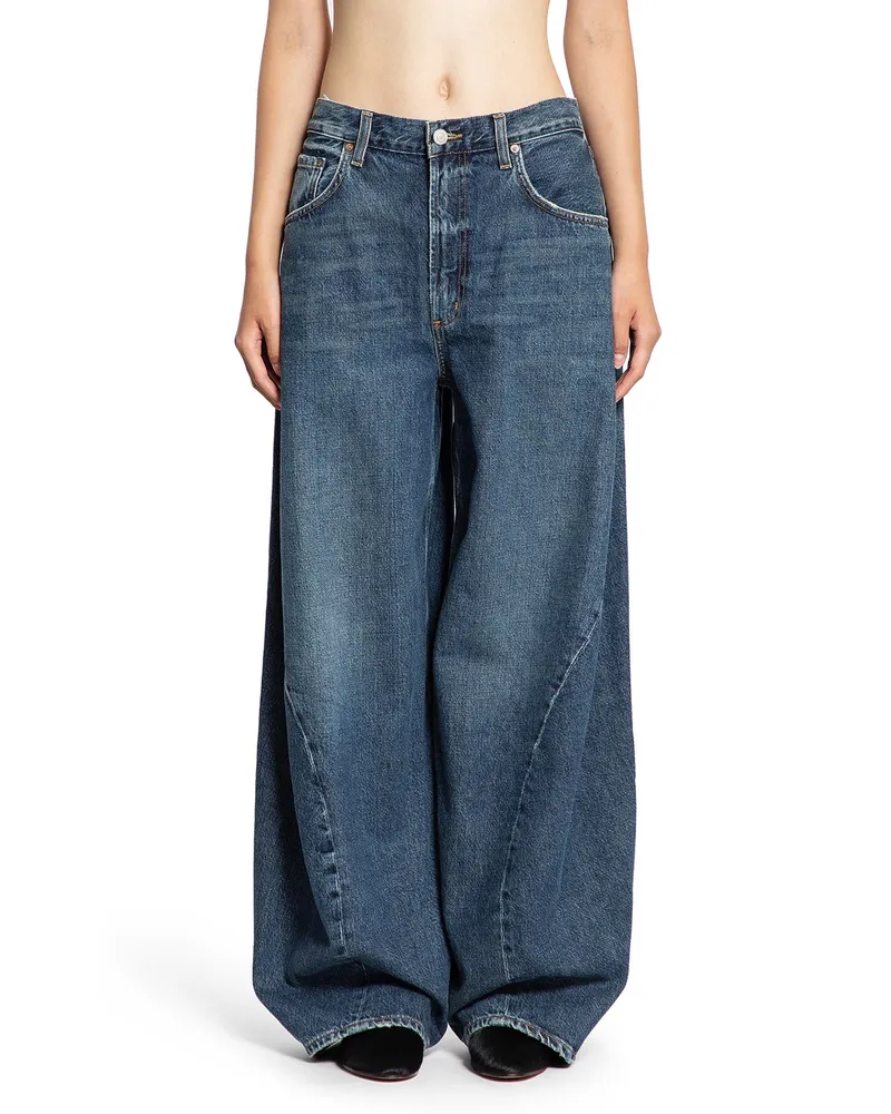 AGOLDE Twist Wide-Leg Jeans Blue